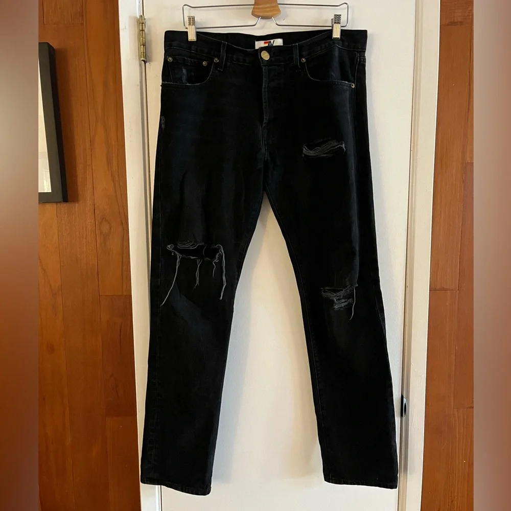 Aviator Nation Classic Straight Leg Denim Jean Vintage Black - Picture 1 of 6